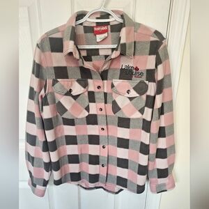 Women's Pink Plaid Lake Louise Sweater